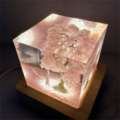Sakura tree, deer, epoxy resin lamp ( Best Gift 🎁 )