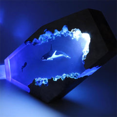 Killer Whale and Diver Night Light ( Best Gift 🎁 )