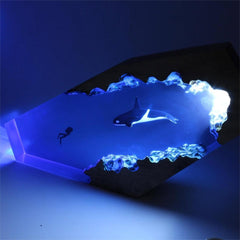 Killer Whale and Diver Night Light ( Best Gift 🎁 )