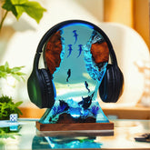 Hammerhead Shark Resin Headphone Stand Underwater-Themed Night Lamp