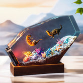 Otter-Inspired Resin Lamp Marine Life Handmade Night Light for Desk Decor