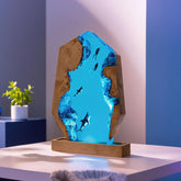 Irregular Shark & Diver Resin Lamp Unique 3D Night Light for Desk Decor