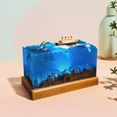Cuboid Octopus Resin Lamp Mythical Sea Creature Glow Table Light for Desk
