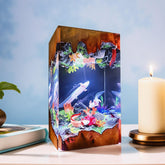 Axolotl Resin Lamp Cuboid Fantasy Night Light for Desk Decor