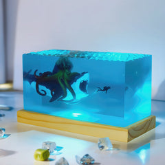 Predator Shark Resin Lamp Captivating Epoxy Glow for Office Decor