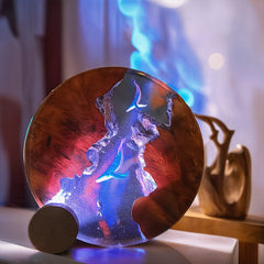 Shark & Submarine Resin Lamp Irregular Ocean-Themed Night Light for Kids Room