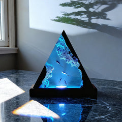 Stingray Resin Night Lamp Handmade Ocean Diver Design for Bedside Decor