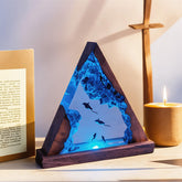 Stingray Resin Night Lamp Handmade Ocean Diver Design for Bedside Decor