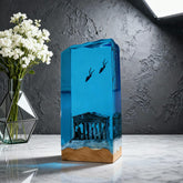 Diver Ocean Resin Lamp Handmade Nautical Night Light for Home Decor