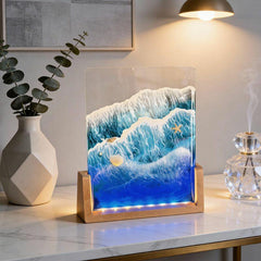 Starfish & Seashells Resin Lamp Artisan Night Light for Home Decor