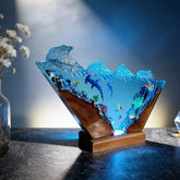 Hammerhead Shark & Mermaid Resin Lamp Irregular Nautical-Themed Ambient Light