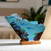 Shark Duo Resin Lamp Oceanic Night Light for Living Room