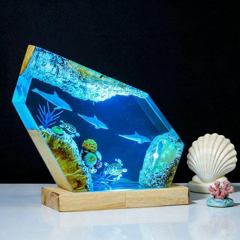 Deep Sea Explorer Resin Lamp Night Light for Holiday Decor