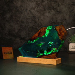 Hammerhead Shark & Shipwreck Resin Lamp Ocean Diorama Deep Sea Art