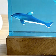 Marine Dolphin Diver Resin Lamp Handcrafted Home Decor Gift
