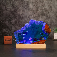 Orca & Turtle Ocean Resin Lamp Christmas-Themed Night Light for Home Decor