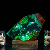 Dolphin & Turtle ResinLamp Handcrafted Decorative Table Art