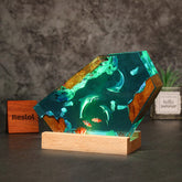 Dolphin & Jellyfish Resin Lamp Family-Themed Night Light for Ocean Lovers