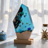 Marine Resin Lamp with Mermaid Fish Handcrafted Decorative Gift