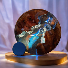 Shark & Submarine Resin Lamp Irregular Ocean-Themed Night Light for Kids Room